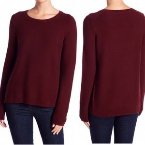 Madewell Riverside maroon textured pullover